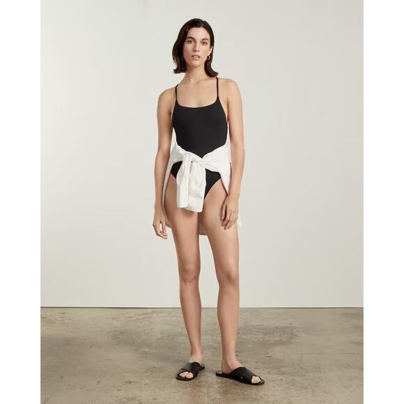 New Everlane The String One-Piece Black Swimsuit Size XS - Picture 8 of 16